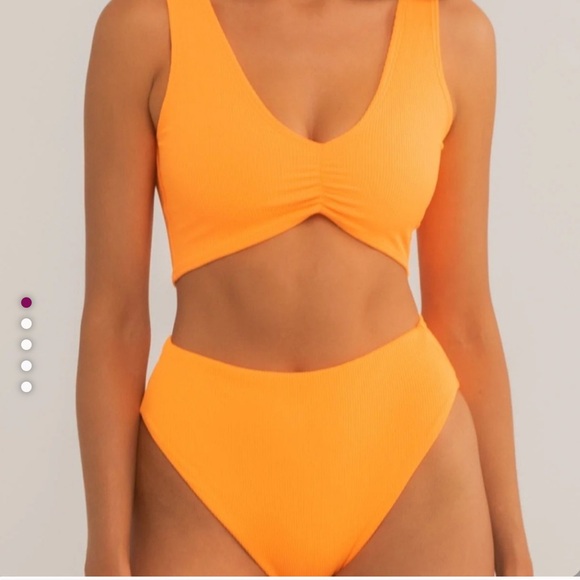 NWT MONTCE neon melon rib Paula bottom in XS - Picture 6 of 6